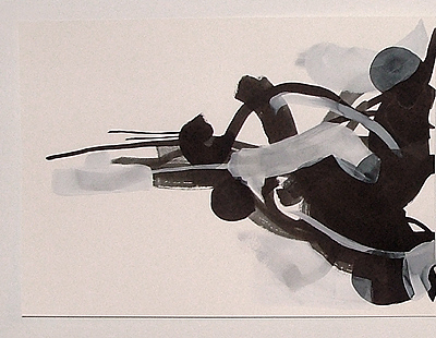 broken mirror (left hand)  ink and gesso primer on paper  2005
